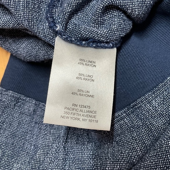 ELLEN TRACY Linen Blend Stretch Waist Joggers Adjustable Rusching at Hem Sz M - Picture 9 of 10